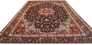 Tappeto Moud Medaglione Floreale Rosso Scuro Avorio 310x410 Cm