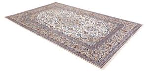 Tappeto Kashan Medaglione Floreale Avorio Blu 193x295 Cm