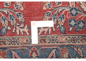 Tappeto Sarough Medaglione Floreale Rosso Bianco Avorio 267x368 Cm