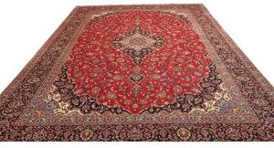 Tappeto Ardakan Medaglione Floreale Rosso Blu Scuro 300x396 Cm