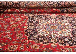 Tappeto Ardakan Medaglione Floreale Rosso Blu Scuro 300x396 Cm
