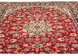Tappeto Nadjafabad Medaglione Floreale Rosso Blu Scuro 268x370 Cm
