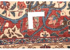 Tappeto Moud Medaglione Floreale Rosso Scuro Avorio 310x410 Cm