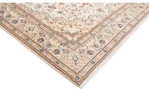 Tappeto Kashan Medaglione Floreale Avorio Blu 202x322 Cm