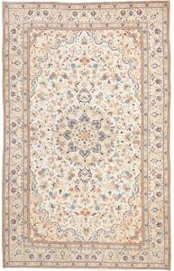 Tappeto Kashan Medaglione Floreale Avorio Blu 202x322 Cm