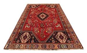 Tappeto Shiraz Stilizzato Rosso Blu Scuro 170x278 Cm