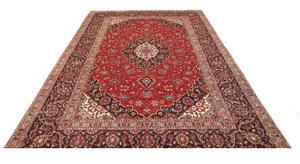 Tappeto Ardakan Medaglione Floreale Rosso Blu Scuro 200x305 Cm
