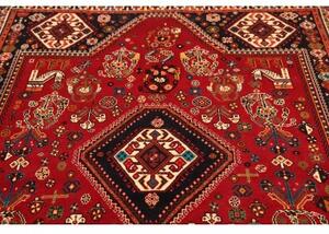 Tappeto Shiraz Stilizzato Rosso Blu Scuro 170x278 Cm
