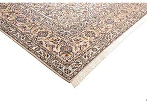 Tappeto Kashan Medaglione Floreale Avorio Blu Cobalto 297x393 Cm