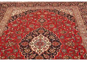 Tappeto Ardakan Medaglione Floreale Rosso Blu Scuro 200x305 Cm
