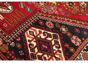 Tappeto Shiraz Stilizzato Rosso Blu Scuro 170x278 Cm