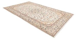 Tappeto Kashan Medaglione Floreale Avorio Blu 202x322 Cm
