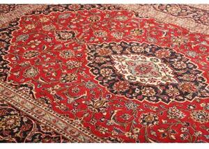 Tappeto Ardakan Medaglione Floreale Rosso Blu Scuro 200x305 Cm