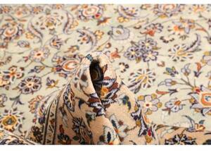 Tappeto Kashan Medaglione Floreale Avorio Blu 305x407 Cm