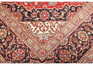 Tappeto Ardakan Medaglione Floreale Rosso Blu Scuro 198x300 Cm