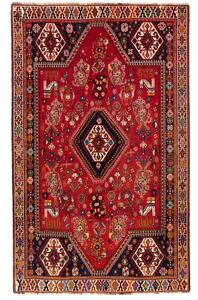Tappeto Shiraz Stilizzato Rosso Blu Scuro 170x278 Cm