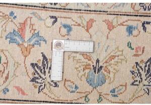 Tappeto Kashan Medaglione Floreale Avorio Blu 202x322 Cm