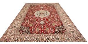 Tappeto Ardakan Medaglione Floreale Rosso Avorio 246x357 Cm