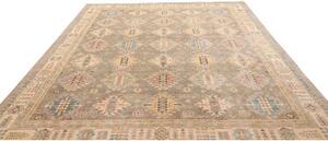 Tappeto Kazak Washed Geometrico Grigio Azzurro 245x304 Cm