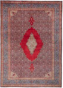 Tappeto Moud Stilizzato Rosso Scuro Blu Polvere 225x320 Cm