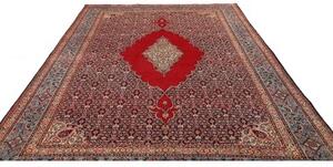 Tappeto Moud Stilizzato Rosso Scuro Blu Polvere 225x320 Cm