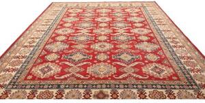 Tappeto Kazak Geometrico Rosso Avorio 273x360 Cm
