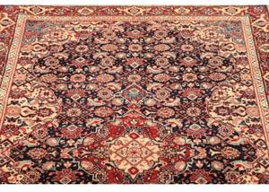 Tappeto Sarough Stilizzato Blu Scuro Rosso Mattone 105x144 Cm