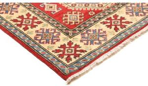 Tappeto Kazak Stilizzato Rosso Avorio 121x174 Cm