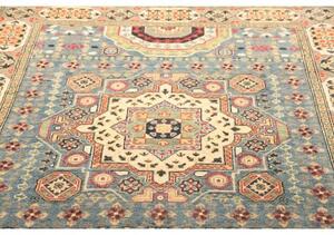 Tappeto Kazak Washed Stilizzato Blu Beige 153x197 Cm