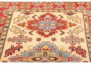 Tappeto Kazak Stilizzato Rosso Avorio 118x192 Cm