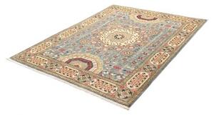 Tappeto Kazak Washed Stilizzato Blu Beige 153x197 Cm