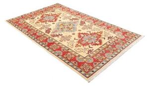 Tappeto Kazak Stilizzato Rosso Avorio 118x192 Cm