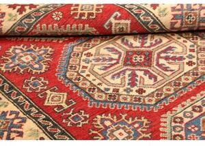 Tappeto Kazak Stilizzato Rosso Avorio 121x174 Cm