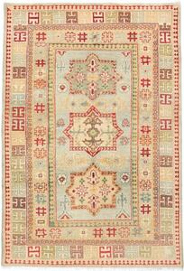Tappeto Kazak Washed Stilizzato Celeste Rosso 119x175 Cm