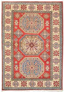 Tappeto Kazak Stilizzato Rosso Avorio 121x174 Cm