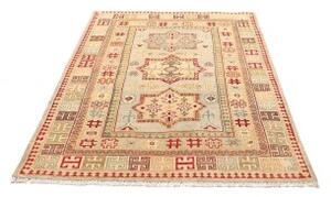 Tappeto Kazak Washed Stilizzato Celeste Rosso 119x175 Cm