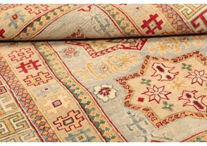 Tappeto Kazak Washed Stilizzato Celeste Rosso 119x175 Cm
