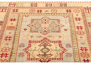 Tappeto Kazak Washed Stilizzato Celeste Rosso 119x175 Cm