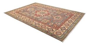 Tappeto Kazak Washed Stilizzato Grigio Rosso 200x305 Cm