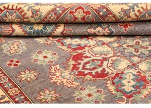 Tappeto Kazak Washed Stilizzato Grigio Rosso 200x305 Cm