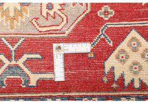 Tappeto Kazak Stilizzato Rosso Avorio 121x174 Cm