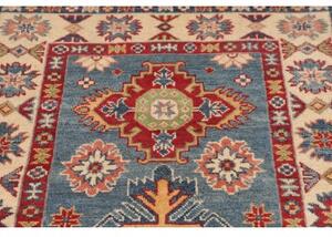 Tappeto Kazak Washed Stilizzato Azzurro Avorio Corsia 89x393 Cm