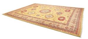 Tappeto Kazak Washed Stilizzato Verde Rosso 308x422 Cm