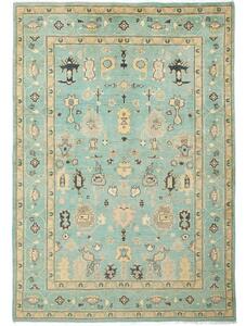 Tappeto Zigler Stilizzato Verde Acqua Crema 167x239 Cm