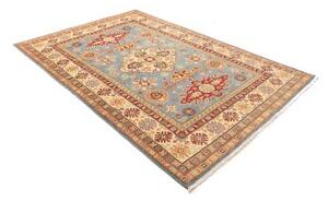 Tappeto Kazak Washed Stilizzato Celeste Avorio 164x243 Cm