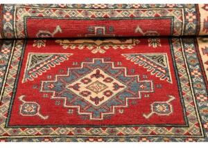 Tappeto Kazak Geometrico Rosso Avorio 103x150 Cm