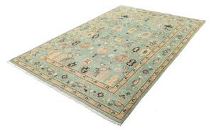 Tappeto Zigler Stilizzato Verde Acqua Crema 167x239 Cm