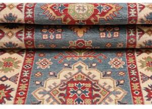 Tappeto Kazak Washed Stilizzato Azzurro Avorio Corsia 89x393 Cm