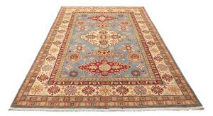 Tappeto Kazak Washed Stilizzato Celeste Avorio 164x243 Cm