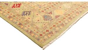 Tappeto Zigler Stilizzato Verde Salvia Rosso Mattone 300x428 Cm